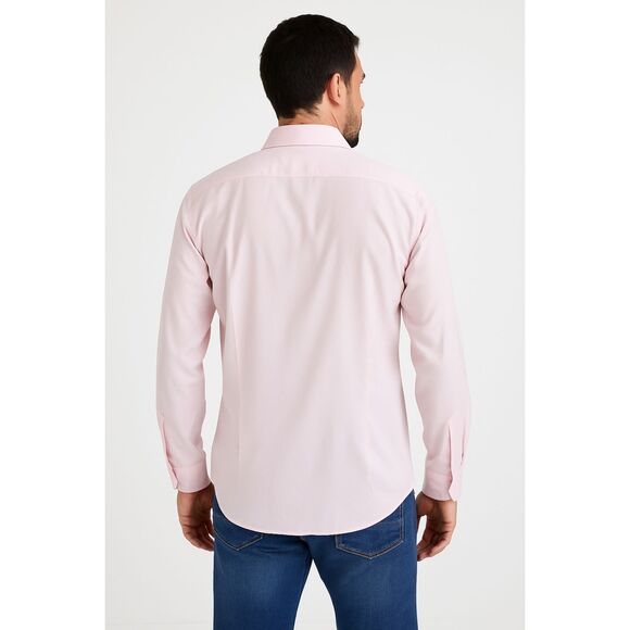 Tommy Hilfiger Men’s Long Sleeve Button-Up Shirt  Light Pink – Size 16 34-35 - Picture 2 of 5